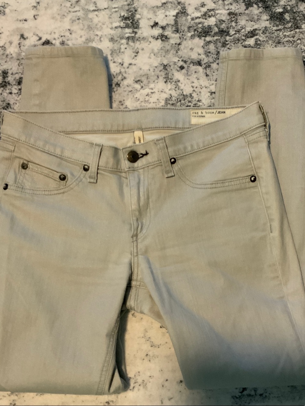 rag & bone Light Gray Skinny Jeans